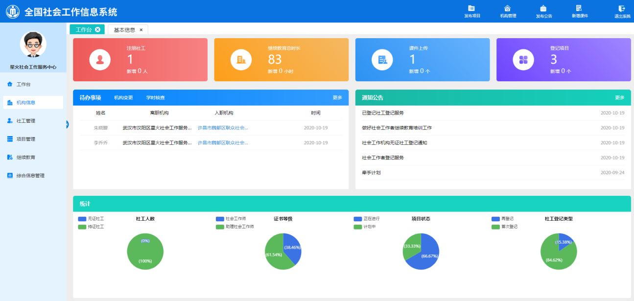 社工信息系统2-工作台